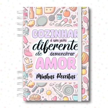 Imagem de Caderno de Receitas Minhas Receitas, Capa Dura, 200 Páginas, 21,5 x 15,5 cm