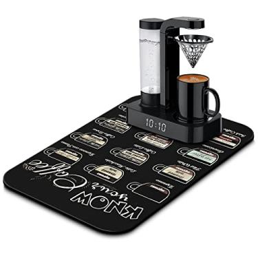 Imagem de Fun Coffee Mat 19inx12in,Coffee Bar Mat for Countertops,Absorbent Hide Stain Anti-Slip Coffee Bar Accessories Fit Under Coffee Machine Mat,dish Drying Mats for Kitchen