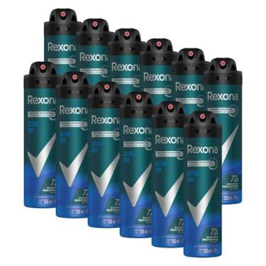 Imagem de Kit 12 Desodorante Rexona Men Antitranspirante Active 150ml
