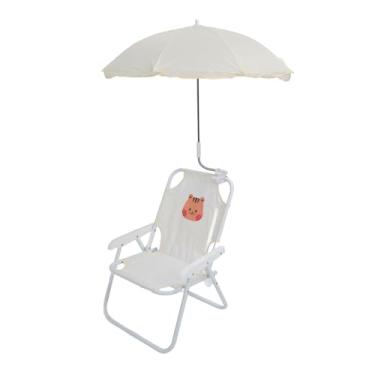 Imagem de Cadeira de Praia Infantil Cadeira de Praia Dobrável Cadeira de Acampamento Dobrável para Crianças Com Guarda-chuva para Atividades Ao Ar Livre (Esquilo)