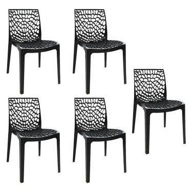 Imagem de Kit 5 Cadeiras Gruvyer Preta