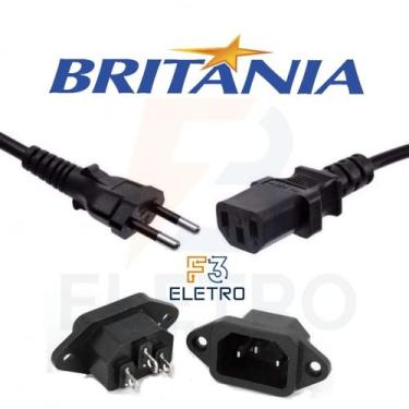 Imagem de Cabo de Força 1,5m e Conector Tomada Para Panelas Elétricas de Arroz B