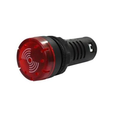 Imagem de Sinaleiro Sonoro 22mm 12V Vermelho Bz Metaltex