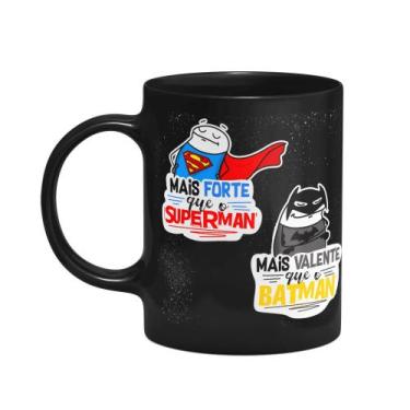 Imagem de Caneca Geek Flork - Super Flork Heróis - preta - JPS INFO