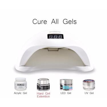 Imagem de Cabine Sun 5 Led Uv Bivolt Estufa Unhas 48w 2 In 1 Digital