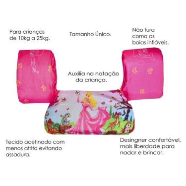 Imagem de Boia colete salva-vidas infantil sea kids braço e peitoral princesa au