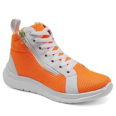 Imagem de Tênis Feminino Sapato Bota Botinha Cano Alto Fitness Confortável - J.R