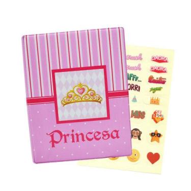 Imagem de Álbum de 500 fotos 10x15 Princesa Coroa Dourada + ADESIVO - TUDOPRAFOT