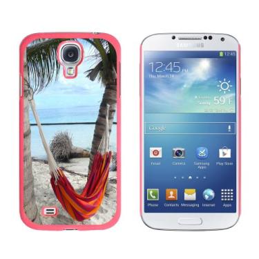 Imagem de Graphics and More Capa protetora rígida de encaixe com estampa de palmeiras de praia tropical para Samsung Galaxy S4 – Embalagem não varejista – Rosa