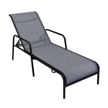 Imagem de Cadeira Espreguiçadeira Piscina Sling em Tela e Alumínio - Nossa Kasa 