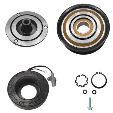 Imagem de Kit de montagem de embreagem de compressor A/C Bobina de rolamento de polia de placa 1568 substituição para Toyota Tundra 8CYL 5,7L 2007-2020, kit de reparo automotivo de bobina de embreagem de ar