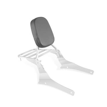 Imagem de SWESGI Encosto do passageiro Sissy Bar com bagageiro para Suzuki Volusia VL800 2001-2011 (cromado)