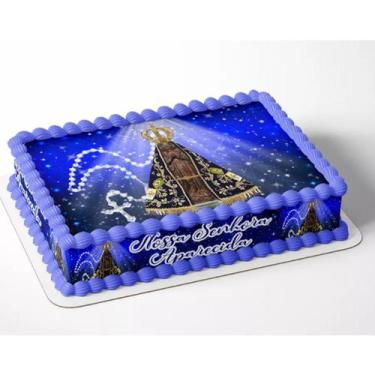 Imagem de Papel arroz e faixa para bolo  Nossa Senhora Aparecida - Catias Cakes
