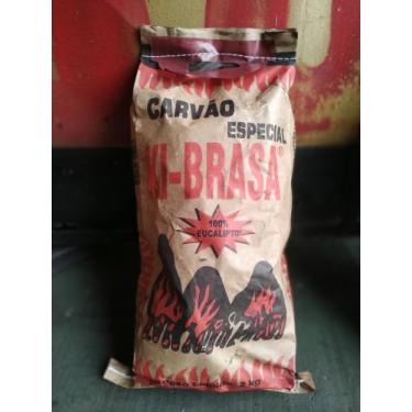 Imagem de Carvão Vegetal ESPECIAL KI-BRASA 100% Eucalipto Pacote de 2KG - Carvão