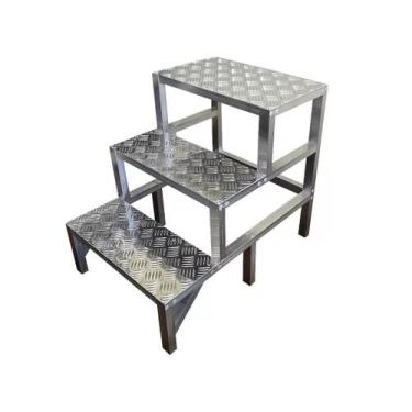 Imagem de Escada Banqueta De Alumínio Super Resistente - Kazan, Aluminio, 03 Deg