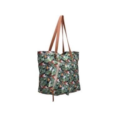 Imagem de Bolsa Grande Feminina + Necessaire Tecido Impermeável Alça de Ombro Sa