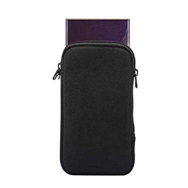 Imagem de YHENCY Capa de telefone de neoprene com zíper bolsa para celular para Galaxy A53 A52 A33 A32 4G Note 20 S22+ S21 FE, iPhone 14 Pro Max 13 Pro Max 12 Pro Max, Moto E Edge, Pixel 7 Pro OnePlus N20 9(Pr