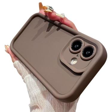 Imagem de Aitipy Capa compatível com iPhone 16, material de TPU de borracha de gel macio e fino, proteção total da câmera, capa protetora à prova de choque para mulheres e meninos (marrom)