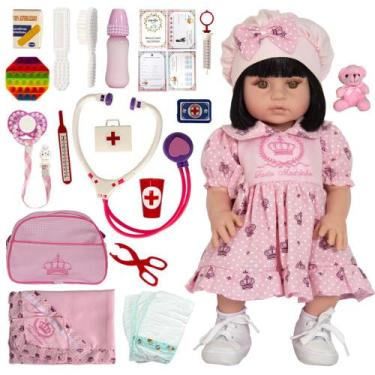 Imagem de Bebe Realista Reborn Princesa Recém - Nascido 52 cm Barata - Cegonha R