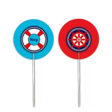 Imagem de Pick para Cupcake Festa Marinheiro - 12 unidades - Cromus - Rizzo Emba