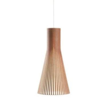 Imagem de Luminária Teto tipo Pendente FUNIL MDF - Completa - CORALISA, MDF CRU,