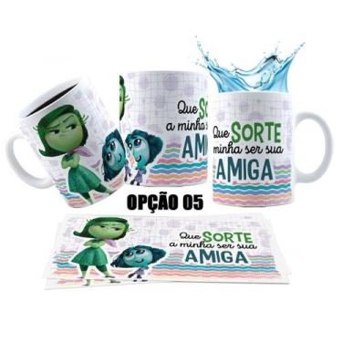 Imagem de Caneca 325ml Divertidamente 2 Amizades Amigos Tristeza - LARANJA E MIM
