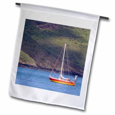 Imagem de 3dRose fl_84989_1" Polinésia Francesa, Marquesas, Nuku Hiva, Veleiro - Bandeira de Jardim Jaynes Gallery, 30,5 x 45,7 cm