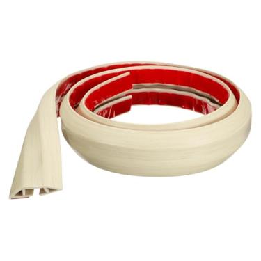 Imagem de HARFINGTON Capa de cabo de 1,2 m L 1,55 x A 0,28 Canal interno PVC esconder cabo de extensão protetor de fios para evitar viagens de cabos, gerenciamento de cabos, madeira bege