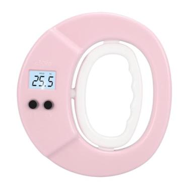 Imagem de menolana Testador de força de preensão dinamômetro de mão digital resistente testador de força de preensão de mão eletrônico para treino uso doméstico academia, Rosa