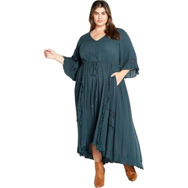 Imagem de City Chic Vestido plus size, vestido Cadence, Egeu, 58