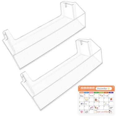 Imagem de [Pacote com 2] W11239961 W10900538 Prateleira de porta de geladeira atualizada compatível com peças de prateleira de porta de geladeira Whirlpool WRS321SDHW01 WRS315SDHM05 Prateleira de porta