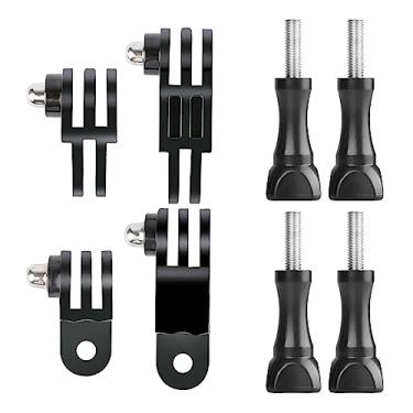 Imagem de Kit adaptador de braço pivô de extensão ajustável de 3 vias para GoPro Hero 11, 10, 9, 8, 7, 6, 5, 4, 3+, Insta360 e DJI OSMO, mesma direção e direção vertical, parafusos de polegar longos