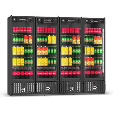 Imagem de Visa Cooler Multiuso 4 Portas Preto/Preto VCM4P 220V - Refrimate