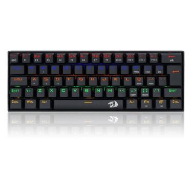 Imagem de Teclado gamer mecânico compacto Lakshmi, ABNT2 Switch MK2 DIY VERMELHO, K606R (PT-RED), REDRAGON