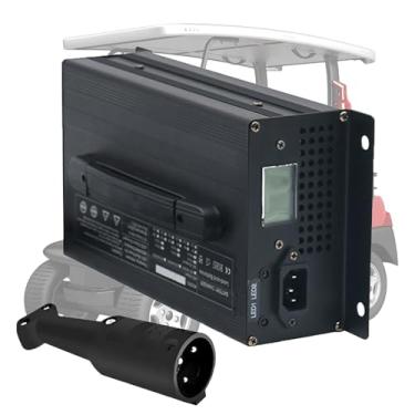 Imagem de Carregador de carrinhos de golfe 48V 20A Carregador de carrinho de golfe 48 volts Club Car para carregamento de bateria de chumbo-ácido,48V 20A with 3 Pin Round Plug