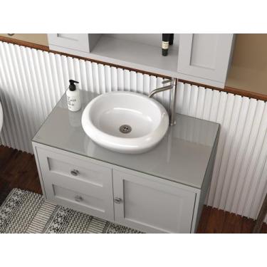 Imagem de Gabinete Para Banheiro Provençal 80 C/ Cuba Preta ou Branca - Astral D