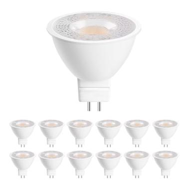 Imagem de GEPLAD Pacote Com 12 Lâmpadas Led Mr16, Equivalente A Halogênio De 50 W, 5 W, 2700 K, Branco Quente, 450 Lúmens, Base Gu5.3 Bi-Pin, Iluminação De Foco De 38 Graus Para Lâmpadas De Trilho De Paisagem