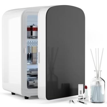Imagem de COYCYQI Mini Geladeira 9L Para Quarto - Carro, Dormitório Universitário E Mesa De Escritório 12V Refrigerador Portátil Aquecedor Cuidados Com A Pele, Beleza Maquiagem, Bebidas, Alimentos Ac/Dc Refri