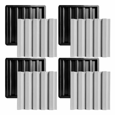 Imagem de Kit 4 Formas 3d Abs - Ripado 30x30 Placa Gesso Cimento