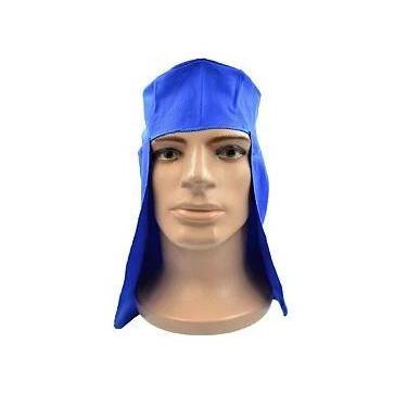 Imagem de Kit 5 Touca Arabe Mik / Capuz Soldador Em Brim Azul Proteção