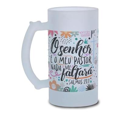 Imagem de Caneca Chopp Positividade Meu Pastor Vidro Jateado 475ml