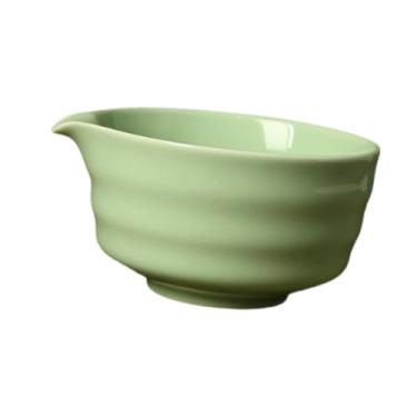 Imagem de IEUDNS Tigela de chá de cerâmica matcha tigela tradicional de porcelana Chawan 450ml Handmade Japanese Green Tea Cup para amigos iniciantes, Verde