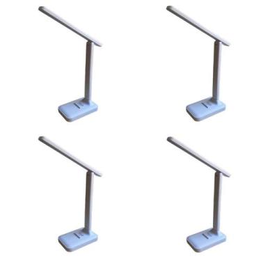 Imagem de 4 Abajur Luminária De Mesa Articulável 12 Leds Recarregável - Idea