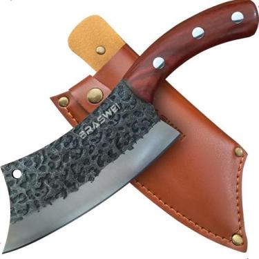 Imagem de Cutelo Machadinho Artesanal Churrasco Cabo Reforçado - Braswei