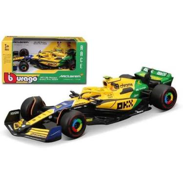 Imagem de F 1 McLaren Senna Edition MCL38 Lando Norris  4 Burago 1/43, Amarelo