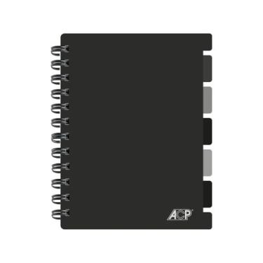 Imagem de Caderno Capa Flexivel Universitario 96 Folhas Preto Acp