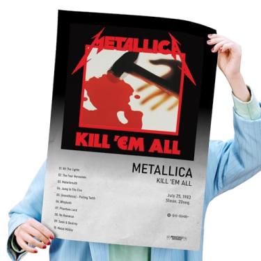 Imagem de Poster Autoadesivo 40X60cm Álbum Kill 'Em All Metallica, heavy metal, Spotify