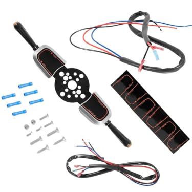 Imagem de YMT Interruptor de controle de bisel PT2000-1P adequado para hidráulica Seastar, cabo e direção de inclinação, sistema de controle de acabamento intermitente dupla função, acabamento do motor/placa de