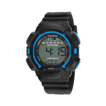 Imagem de Relógio Mondaine Masculino Digital Preto E Azul 85015G0Mvnp1
