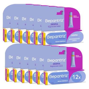 Imagem de Kit c/12 und Protetor Labial Bepantriz Derma 7,5 ml - CIMED
